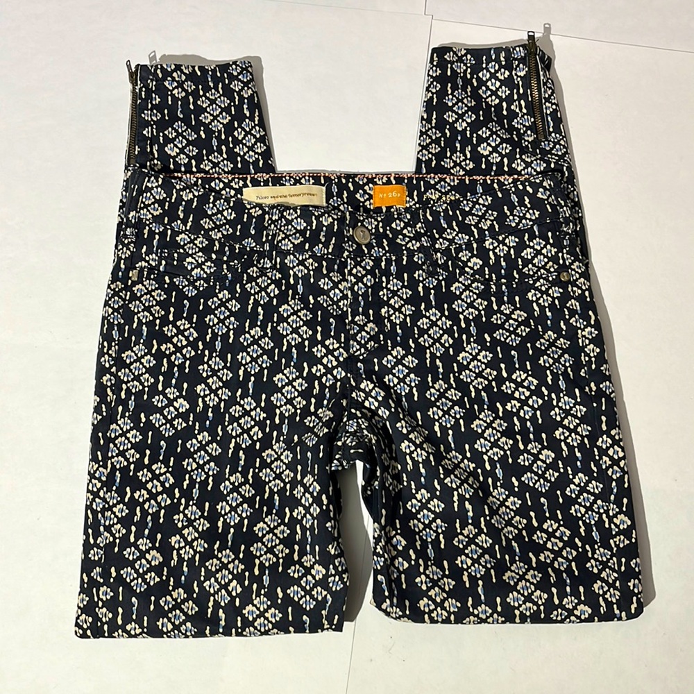 Pilcro and the Letterpress Anthropologie serif skinny pants sz 26P petite